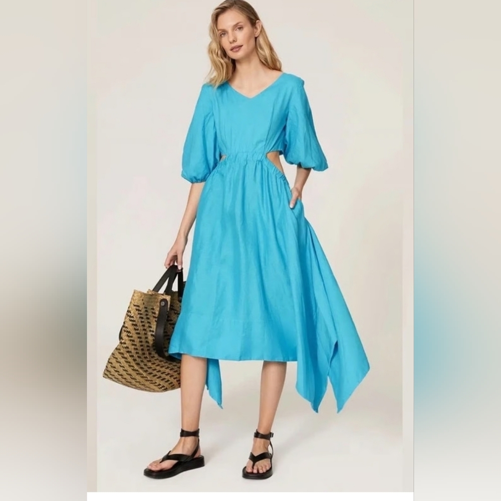 NICHOLAS Asymmetrical Blue Dress